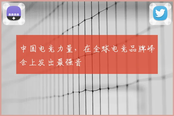 中国电竞力量,在全球电竞品牌峰会上发出最强音